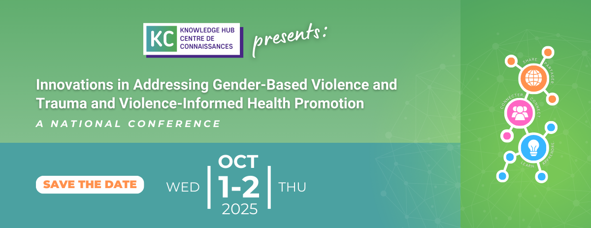 Innovations in addressing Gender-based violence and trauba and violence-informed health promotion: a national conference. Wednesday October 1-2 2025